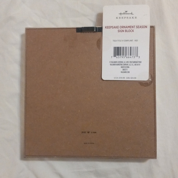 Hallmark Keepsake Christmas Ornament season Sign Block - Picture 4 of 5